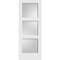 Trimlite 24" x 80" Primed 3-Panel Equal Panel Interior Shaker Slab Door with White Lami Glass 2068pri8433GL - alternate 1